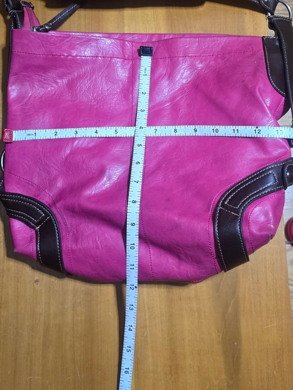 Bueno Hot Pink Hobo Bag Vegan Leather - Picture 6 of 9